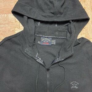 PAUL & SHARK YACHTING Hoodie Black Men’s Medium Fleece Full Zip Made In Italy